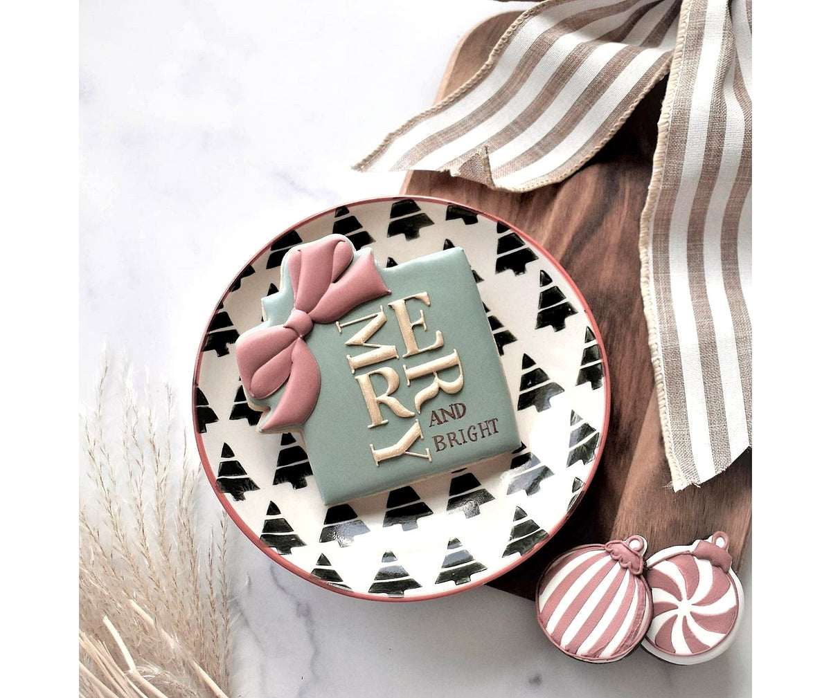 Square Bow Plaque 1 Cookie Cutter