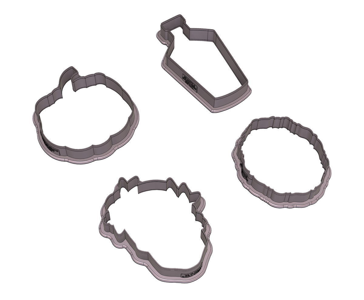 DIGITAL STL Download For Sugar Vibes Halloween Class Cookie Cutter Set