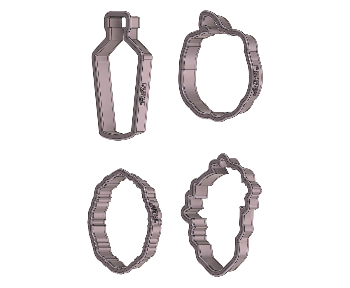 DIGITAL STL Download For Sugar Vibes Halloween Class Cookie Cutter Set