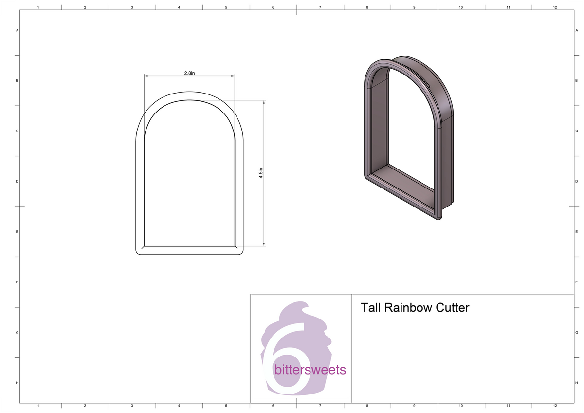 Tall Rainbow Cookie Cutter