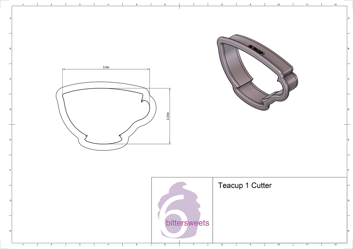 Teacup 1 Cookie Cutter