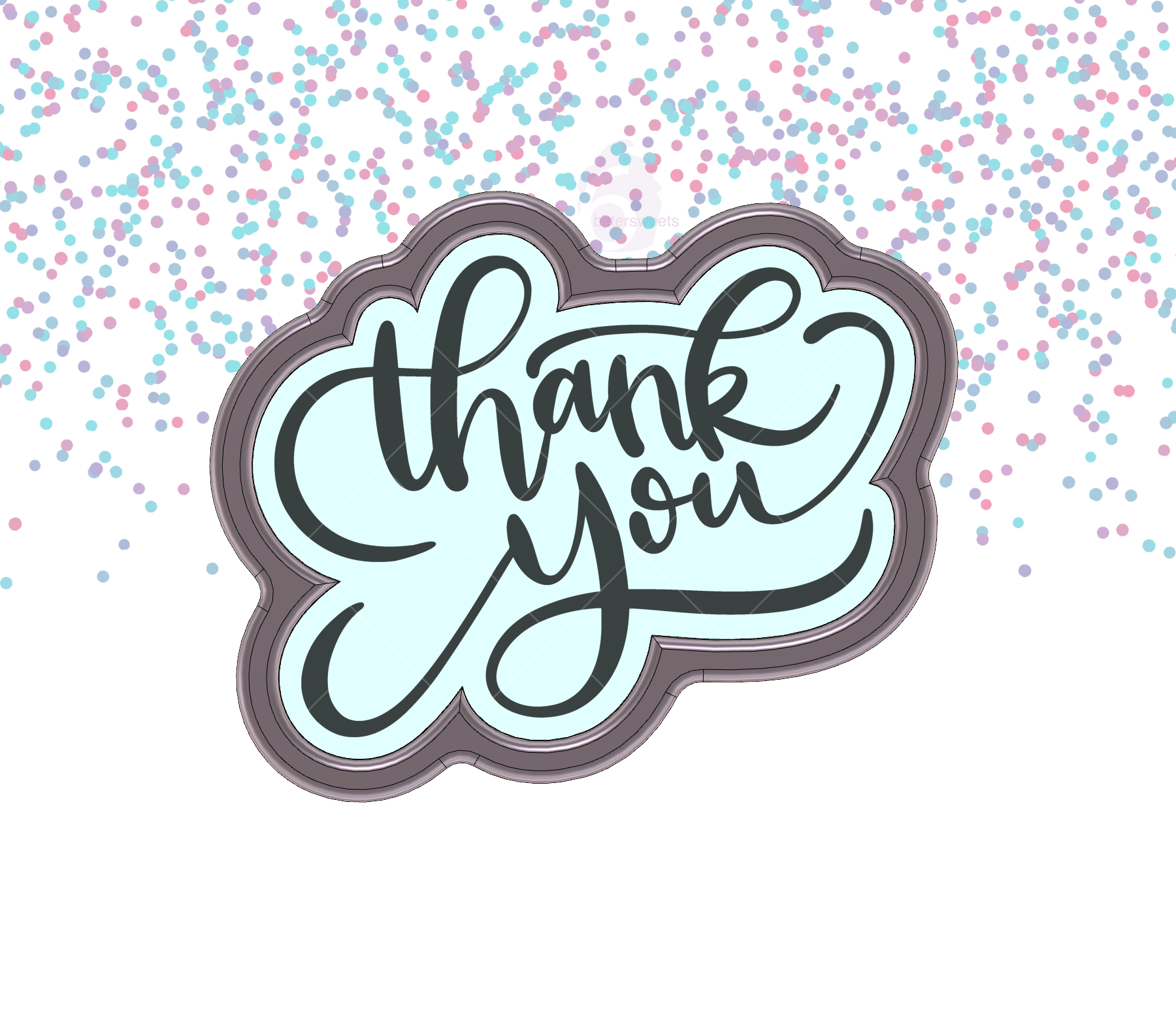 DIGITAL STL Download For Thank You 1 Lettered Cookie Cutter