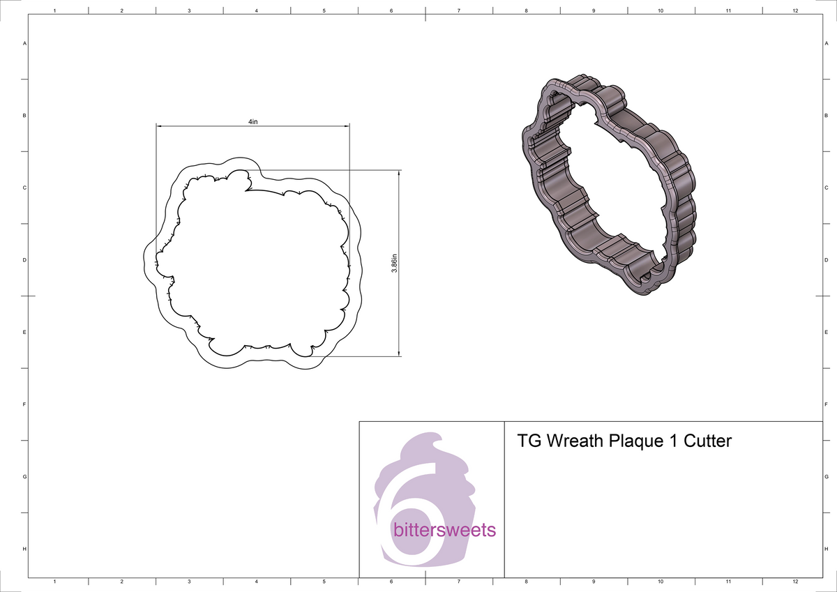 Thanksgiving Wreath Plaque 1 Cookie Cutter