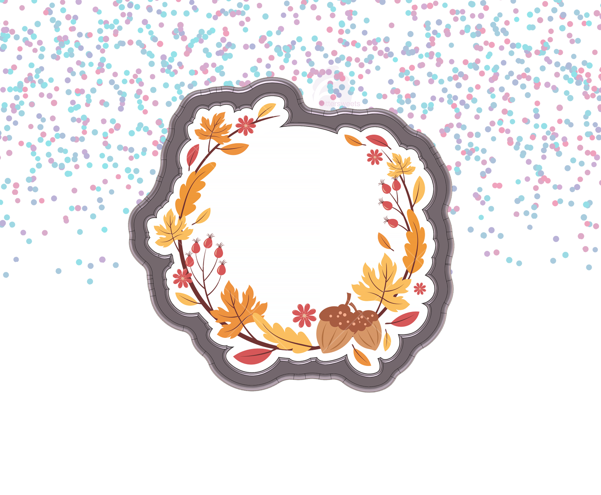 Thanksgiving Wreath Plaque 1 Cookie Cutter