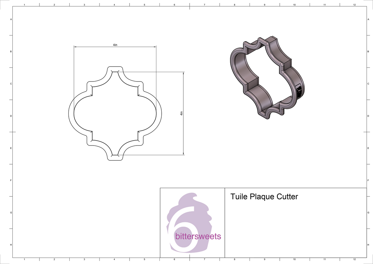 Tuile Plaque Cookie Cutter