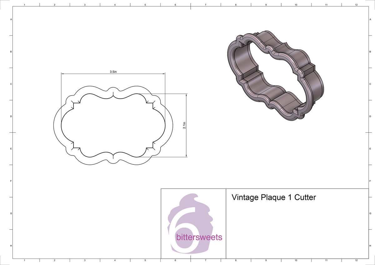 Vintage Plaque 1 Cookie Cutter