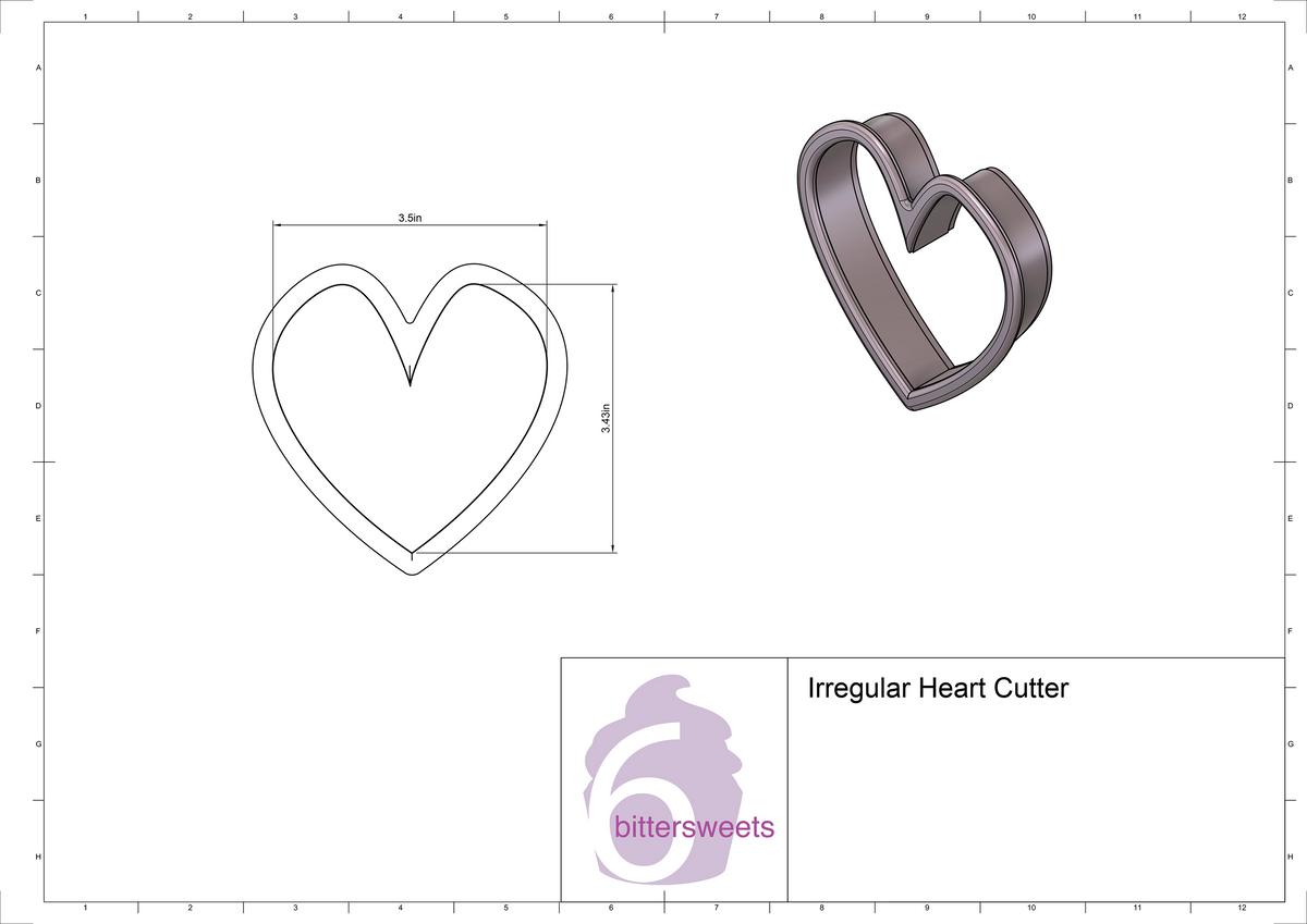 DIGITAL STL Download For Virginia Rose Valentine&#39;s Day Class Cookie Cutter Set