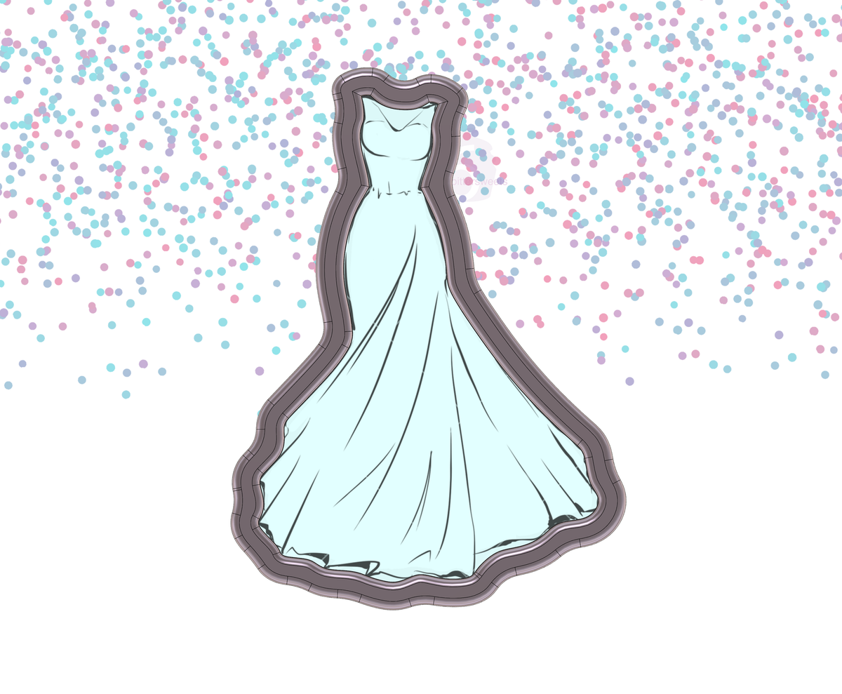 DIGITAL STL Download For Wedding Dress 4 Cookie Cutter