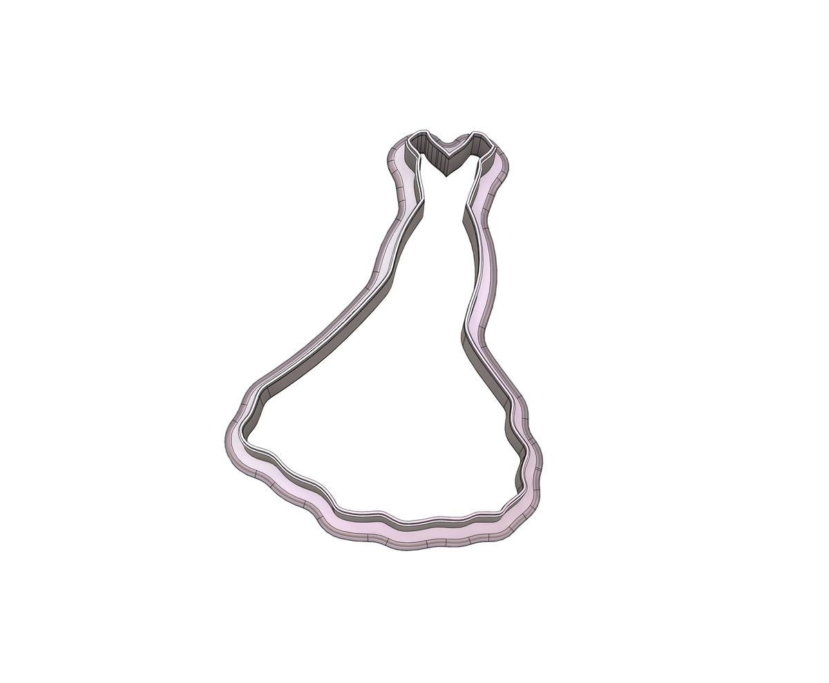 DIGITAL STL Download For Wedding Dress 5 Cookie Cutter