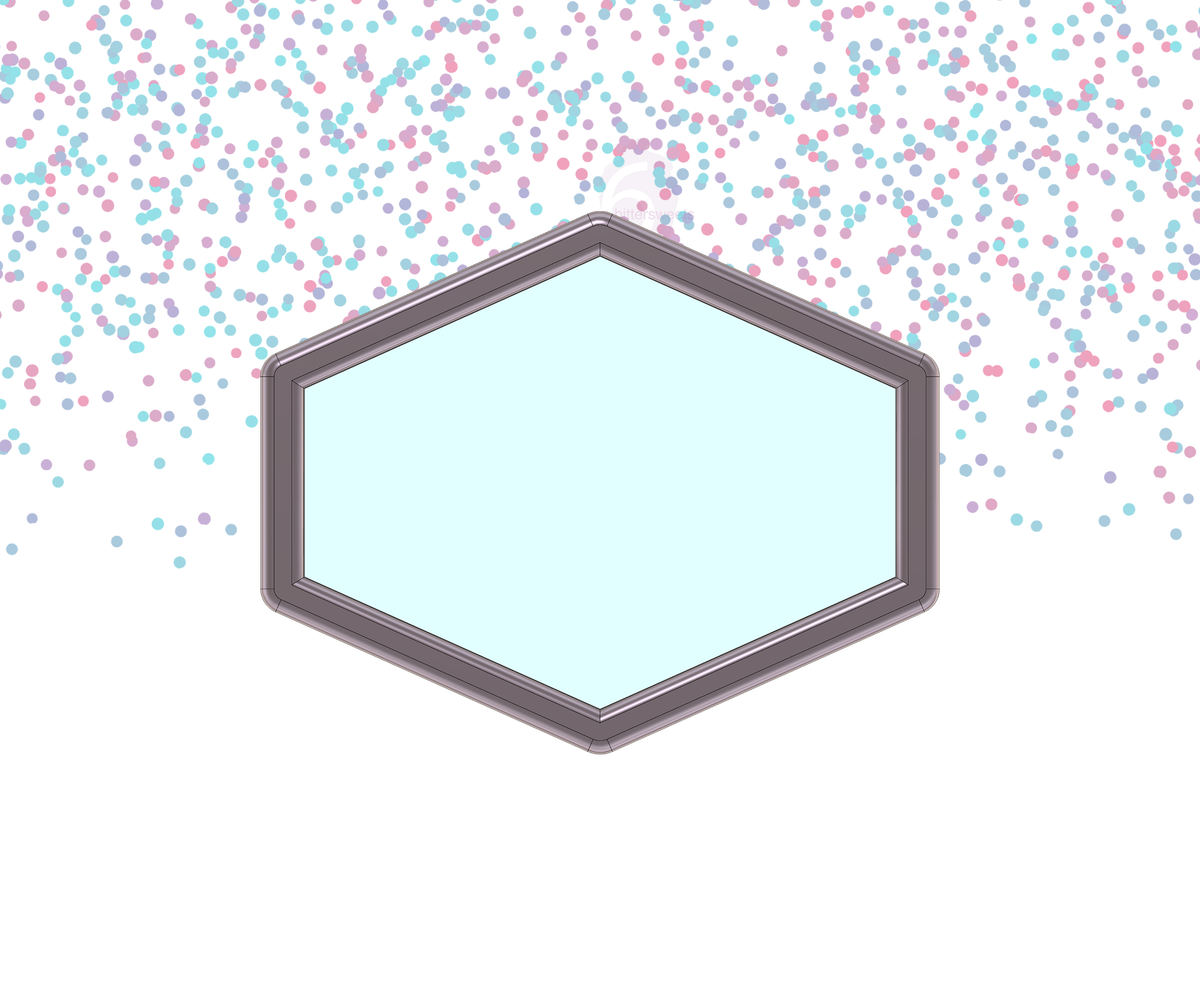 Wide Hexagon Plaque 2 Cookie Cutter