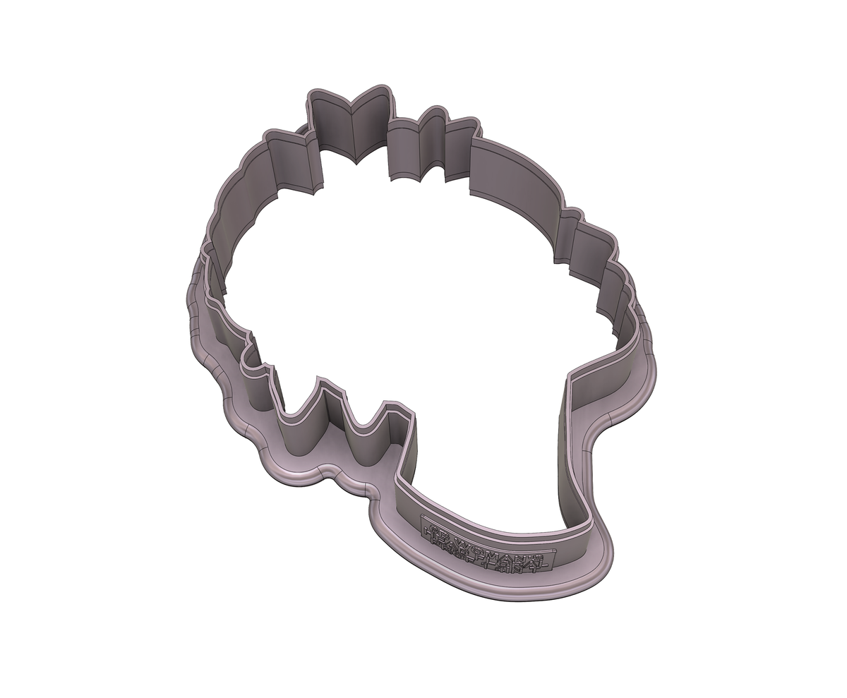 Woman&#39;s Head Floral Profile 1 Cookie Cutter