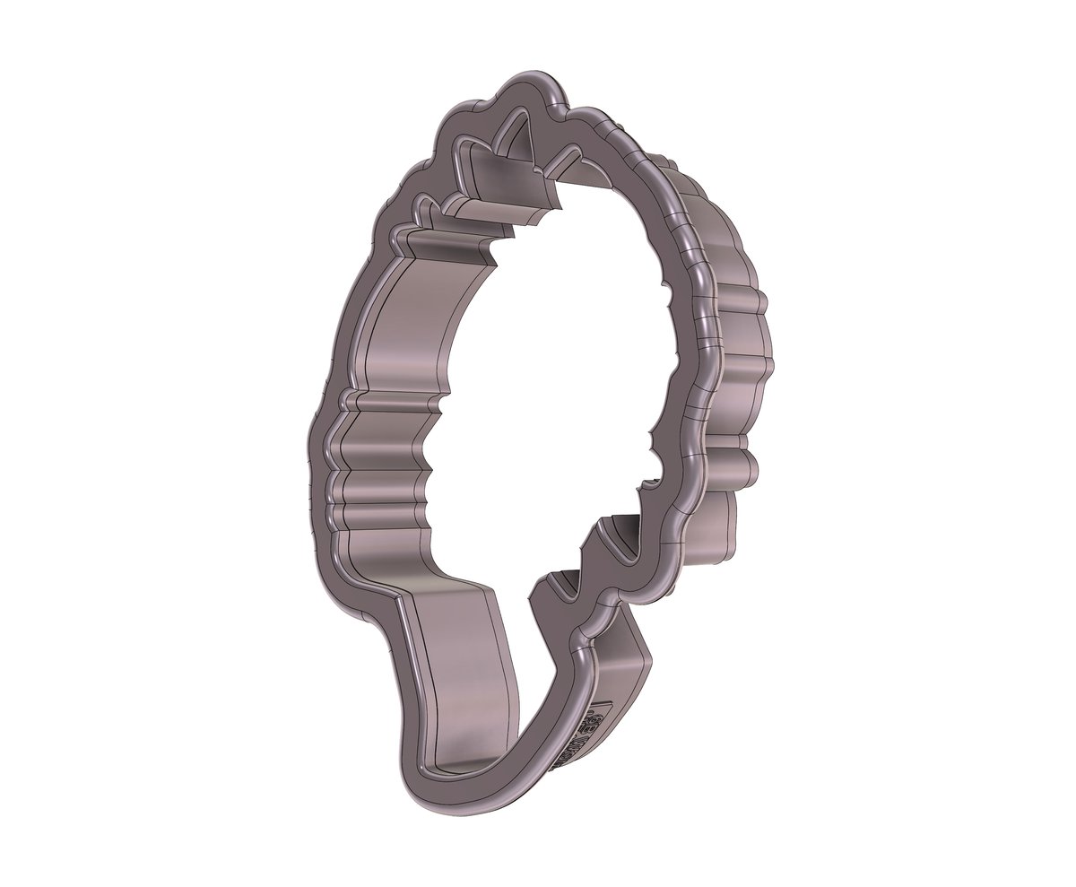 Woman&#39;s Head Floral Profile 1 Cookie Cutter
