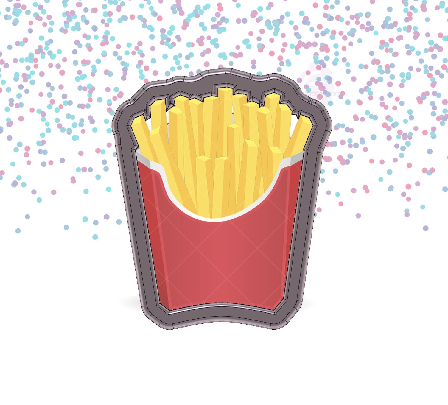 DIGITAL STL Download For French Fries 1 Cookie Cutter