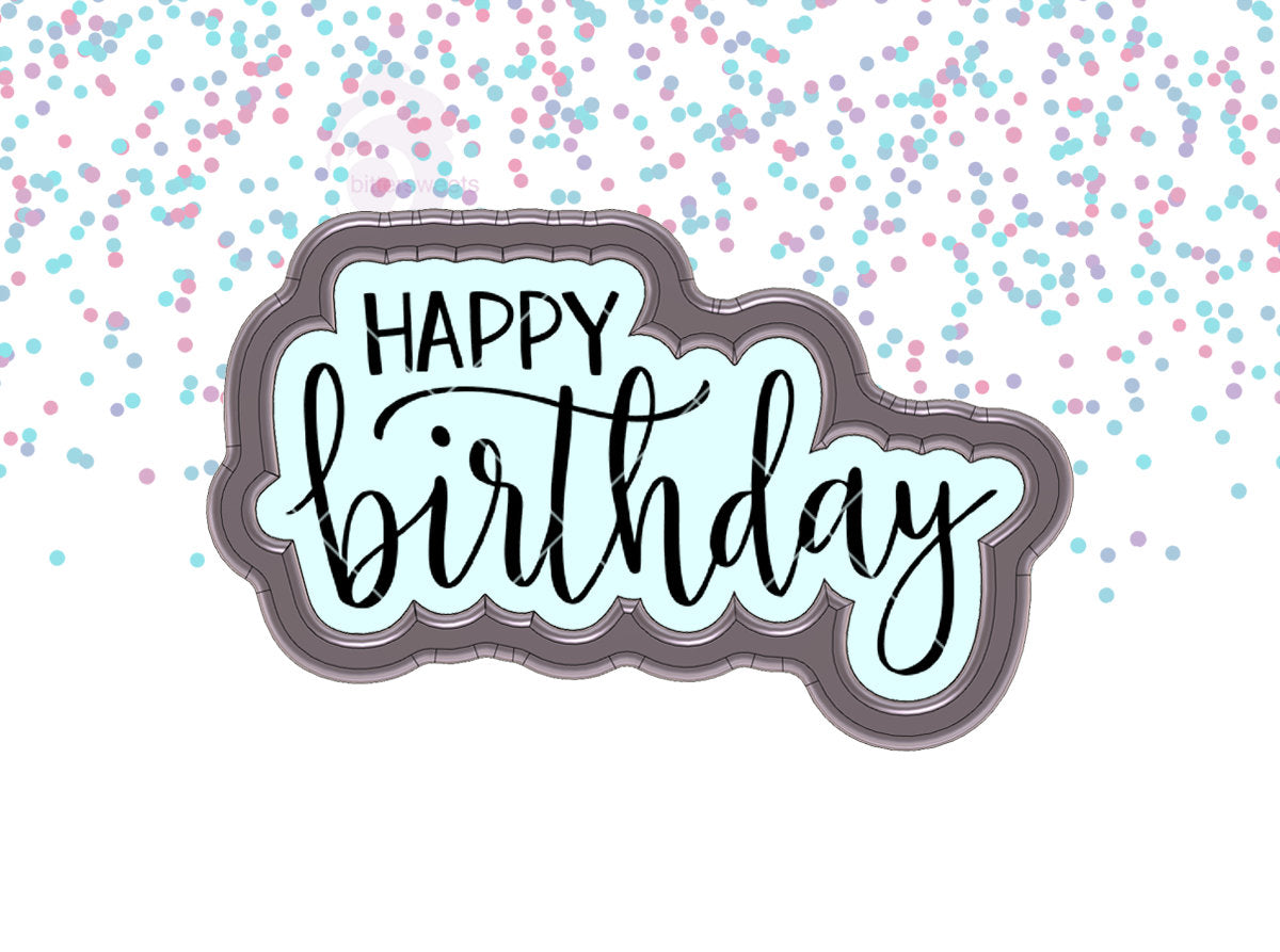 Happy Birthday 1 Lettered Cookie Cutter