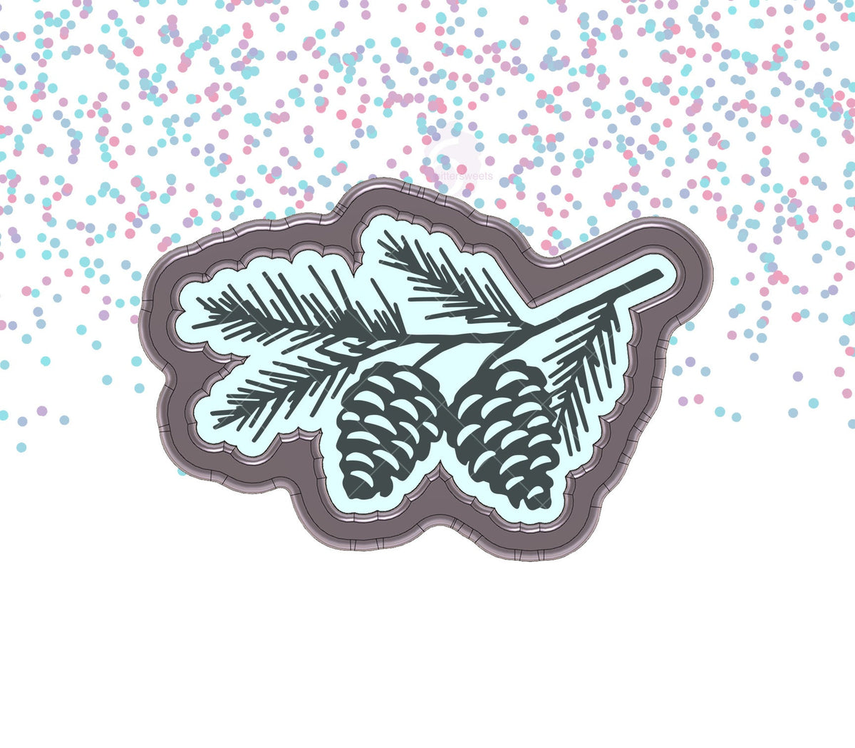 Christmas Pine Cone Branch Cookie Cutter