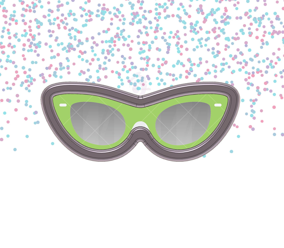 Vintage Glasses 2 Cookie Cutter