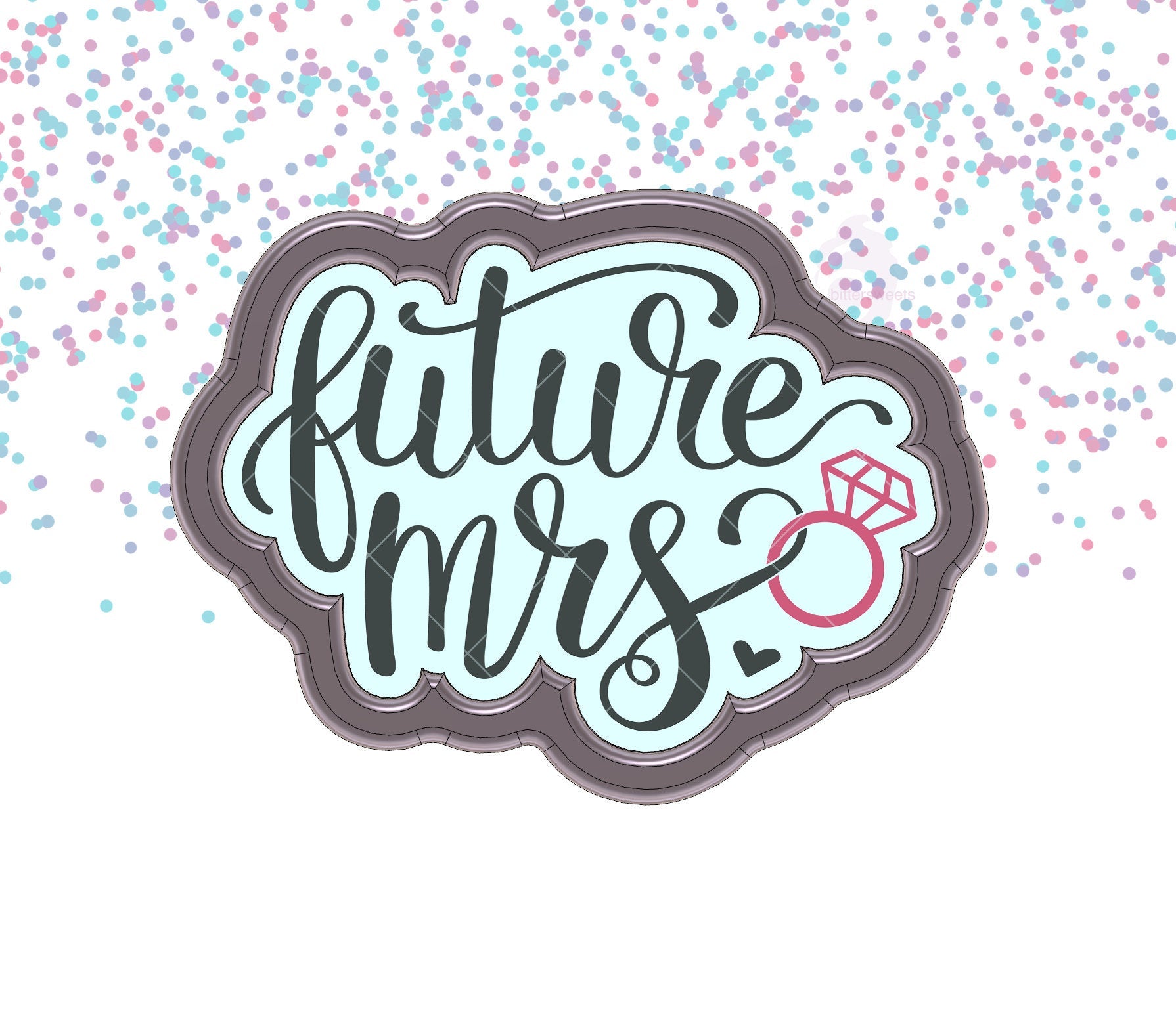 DIGITAL STL Download For Future Mrs Lettered Cookie Cutter