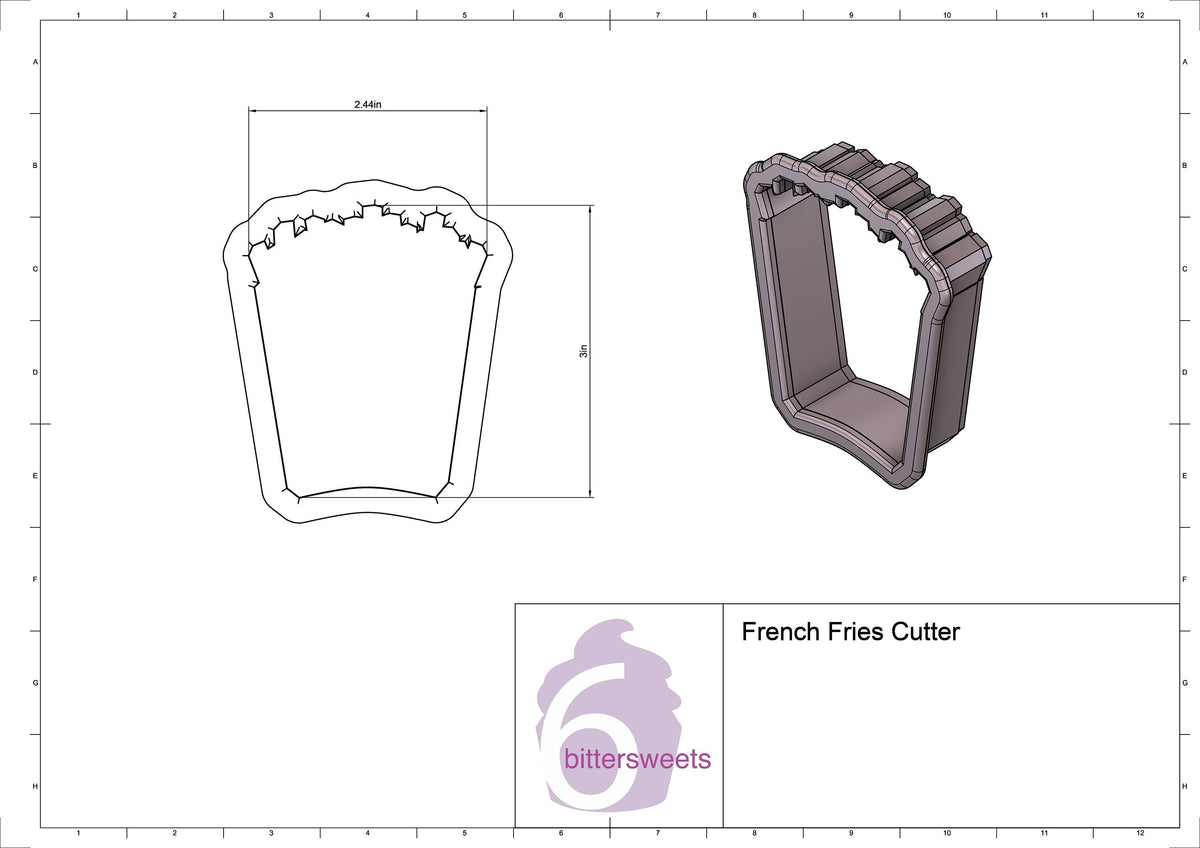 French Fries 1 Cookie Cutter