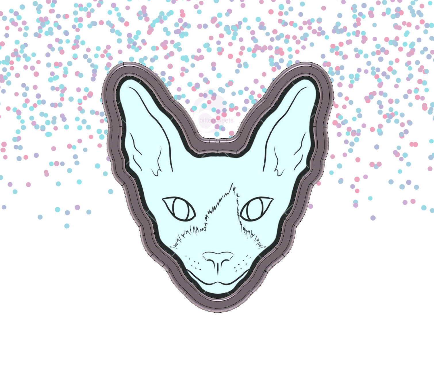 DIGITAL STL Download For Cat Head 1 Cookie Cutter