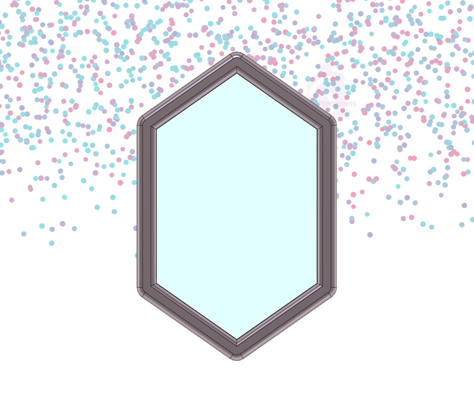 Tall Hexagon Plaque 2 Cookie Cutter