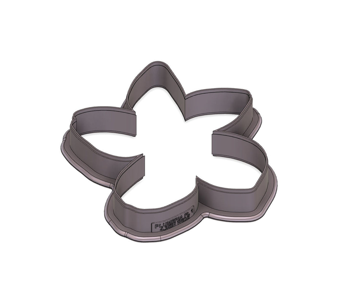 DIGITAL STL Download For Plumeria Flower 1 Cookie Cutter