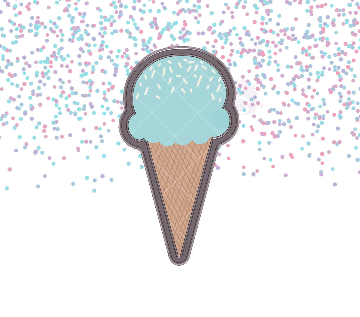 Ice Cream Cone 1 Cookie Cutter