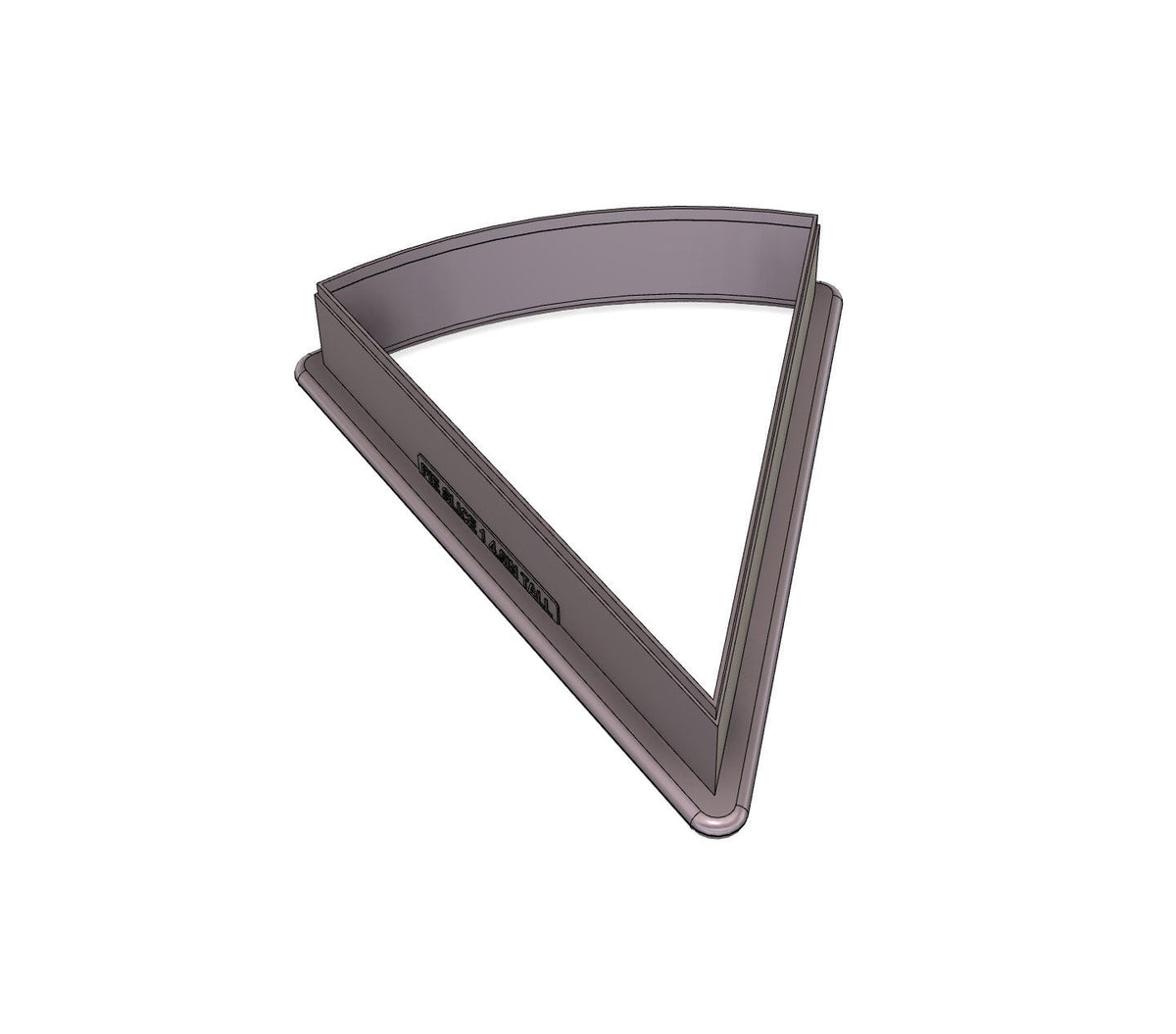 DIGITAL STL Download For Pie / Pizza Slice 1 Cookie Cutter
