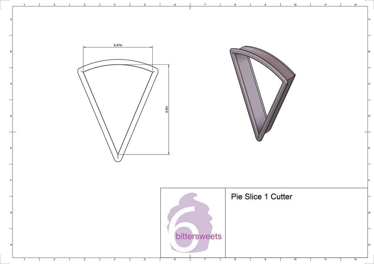 Pie / Pizza Slice 1 Cookie Cutter