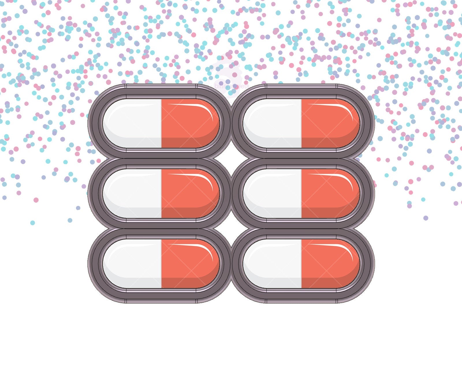 DIGITAL STL Download For 6-in-1 Prescription Pill Cookie Cutter