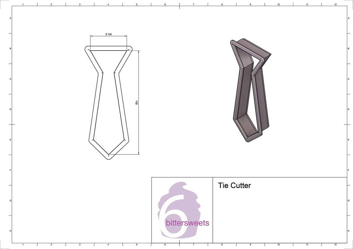 DIGITAL STL Download For Necktie 1 Cookie Cutter