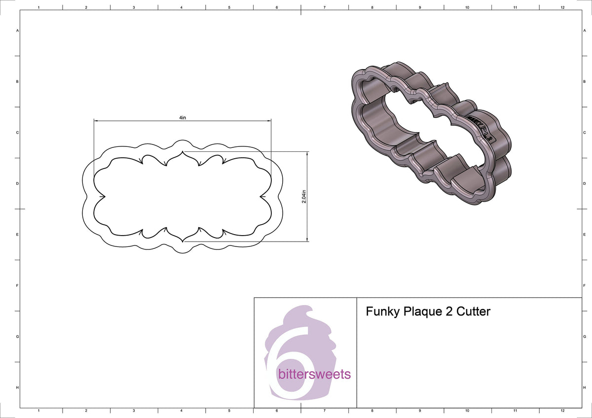 DIGITAL STL Download For Funky Plaque 2 Cookie Cutter