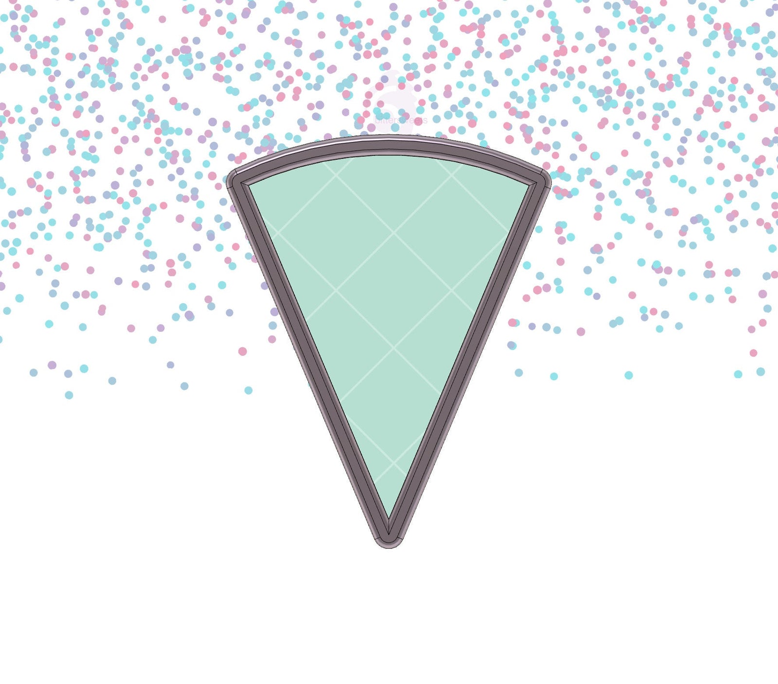 DIGITAL STL Download For Pie / Pizza Slice 1 Cookie Cutter