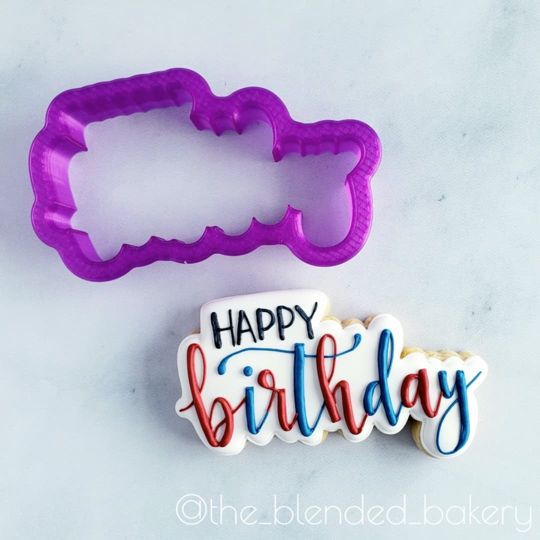 Happy Birthday 1 Lettered Cookie Cutter