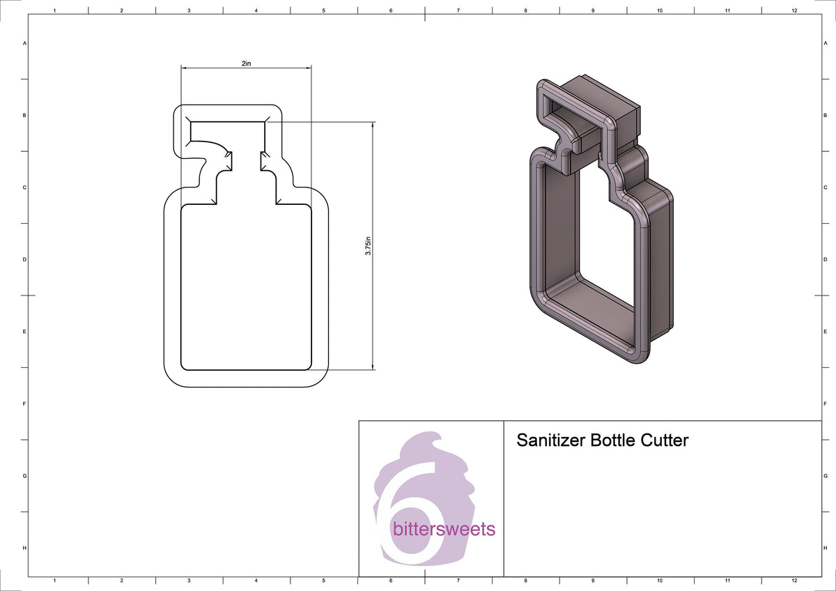 Sanitizer Bottle Cookie Cutter