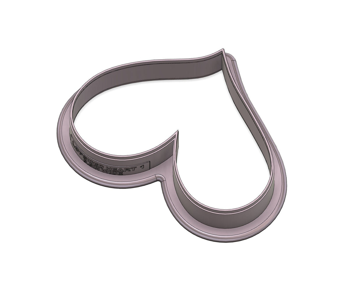 DIGITAL STL Download For Lopsided Heart 1 Cookie Cutter