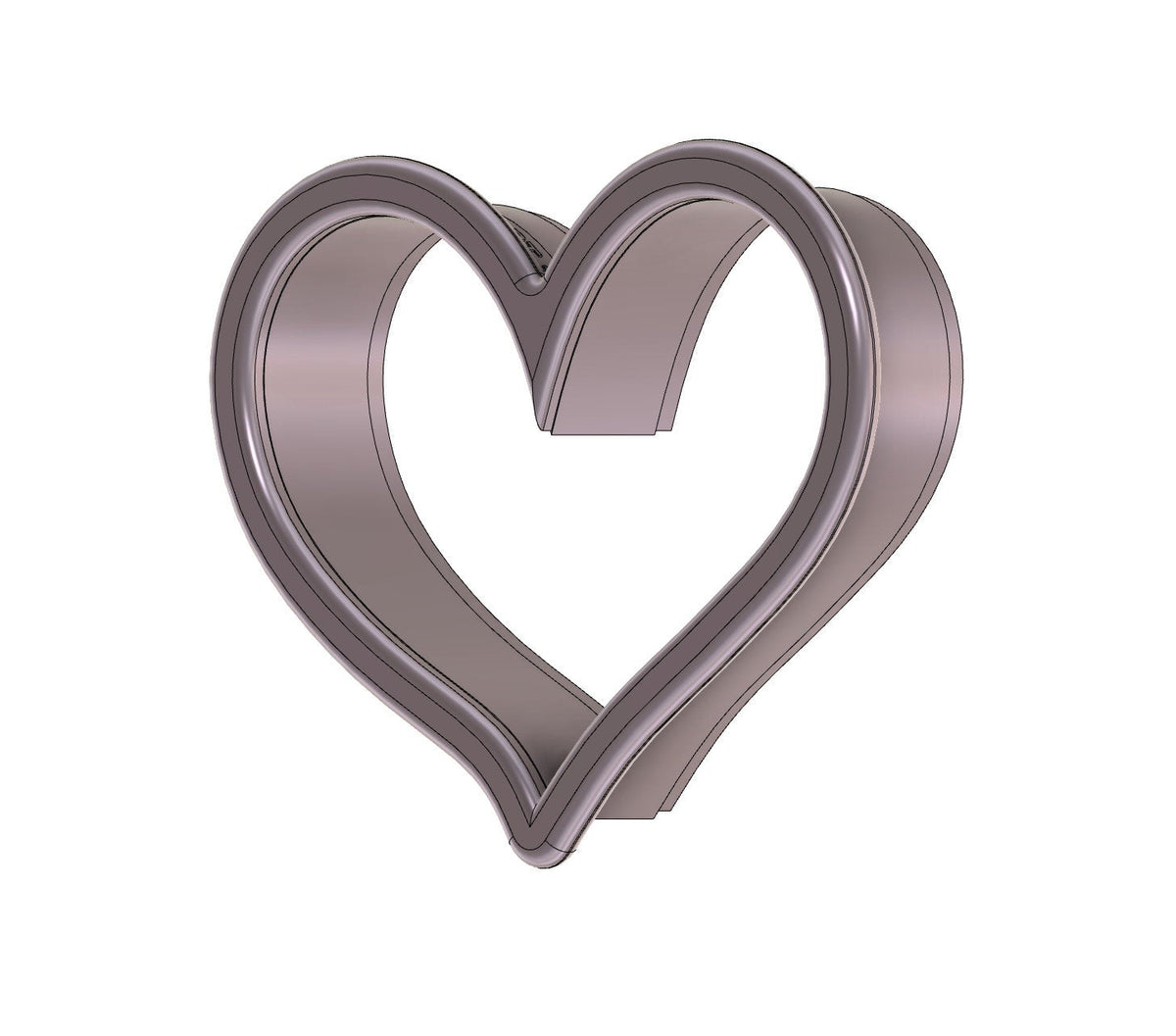 DIGITAL STL Download For Lopsided Heart 1 Cookie Cutter