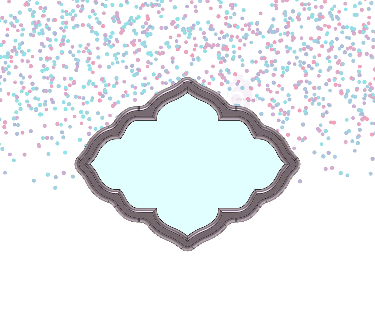 DIGITAL STL Download For Floral Frame Plaque 2 Cookie Cutter