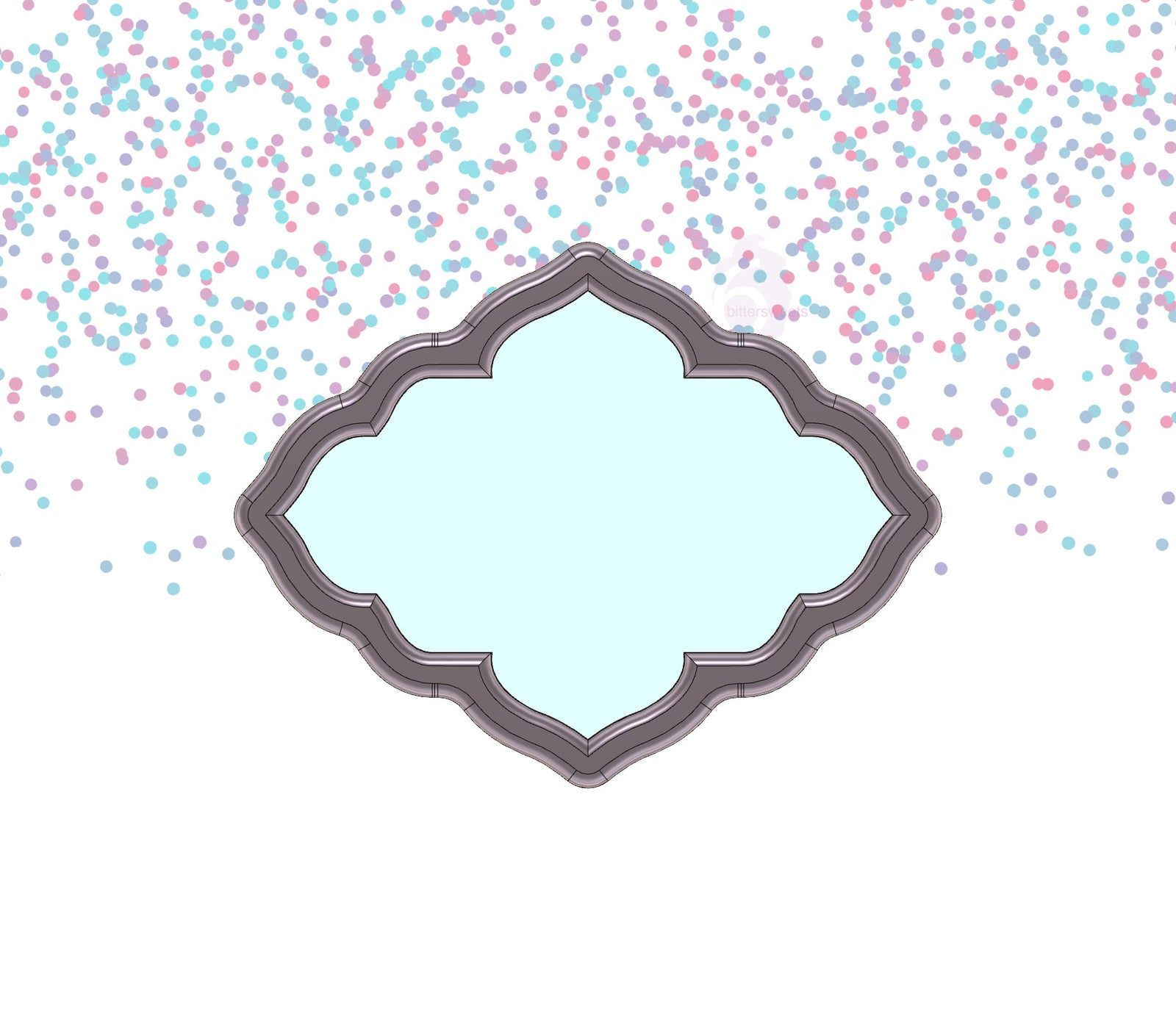 Floral Frame Plaque 2 Cookie Cutter