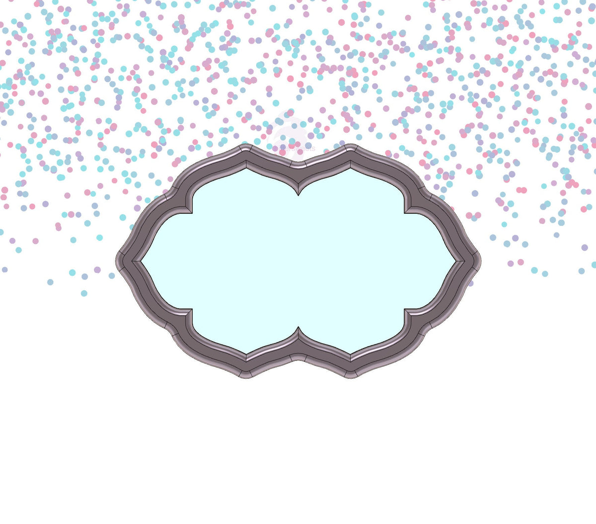 DIGITAL STL Download For Floral Frame Plaque 3 Cookie Cutter