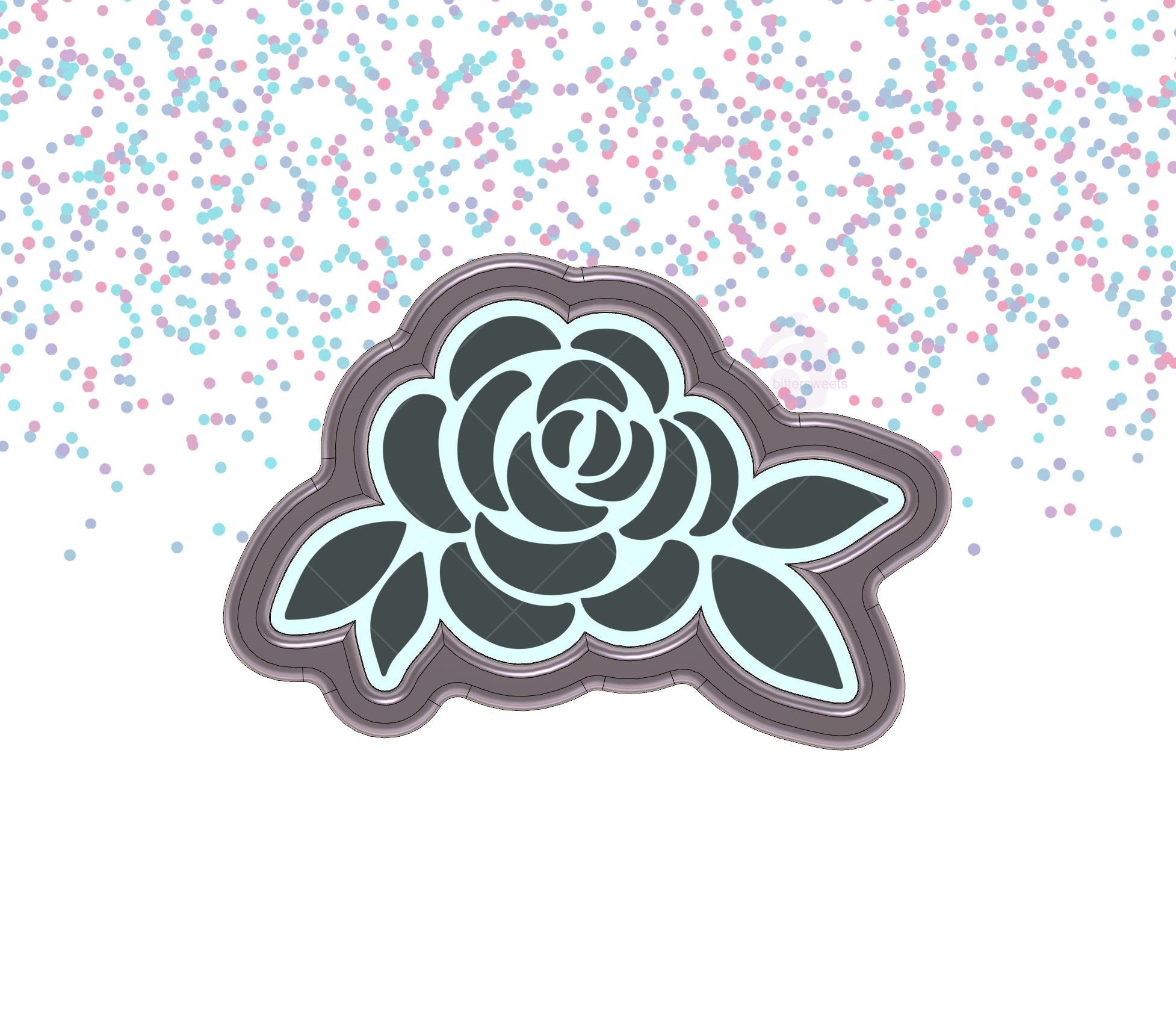 DIGITAL STL Download For Floral Plaque 2 Cookie Cutter