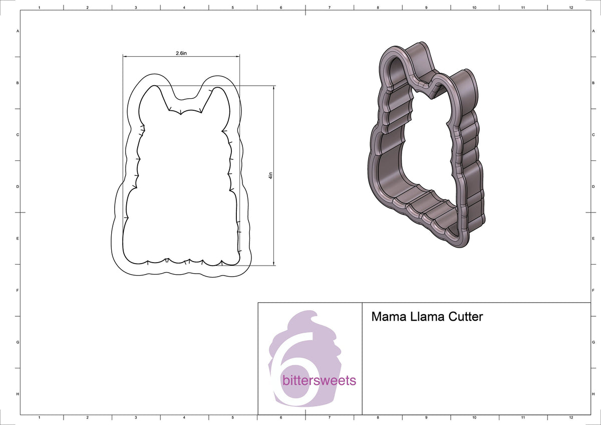 Mama Llama Lettered Cookie Cutter