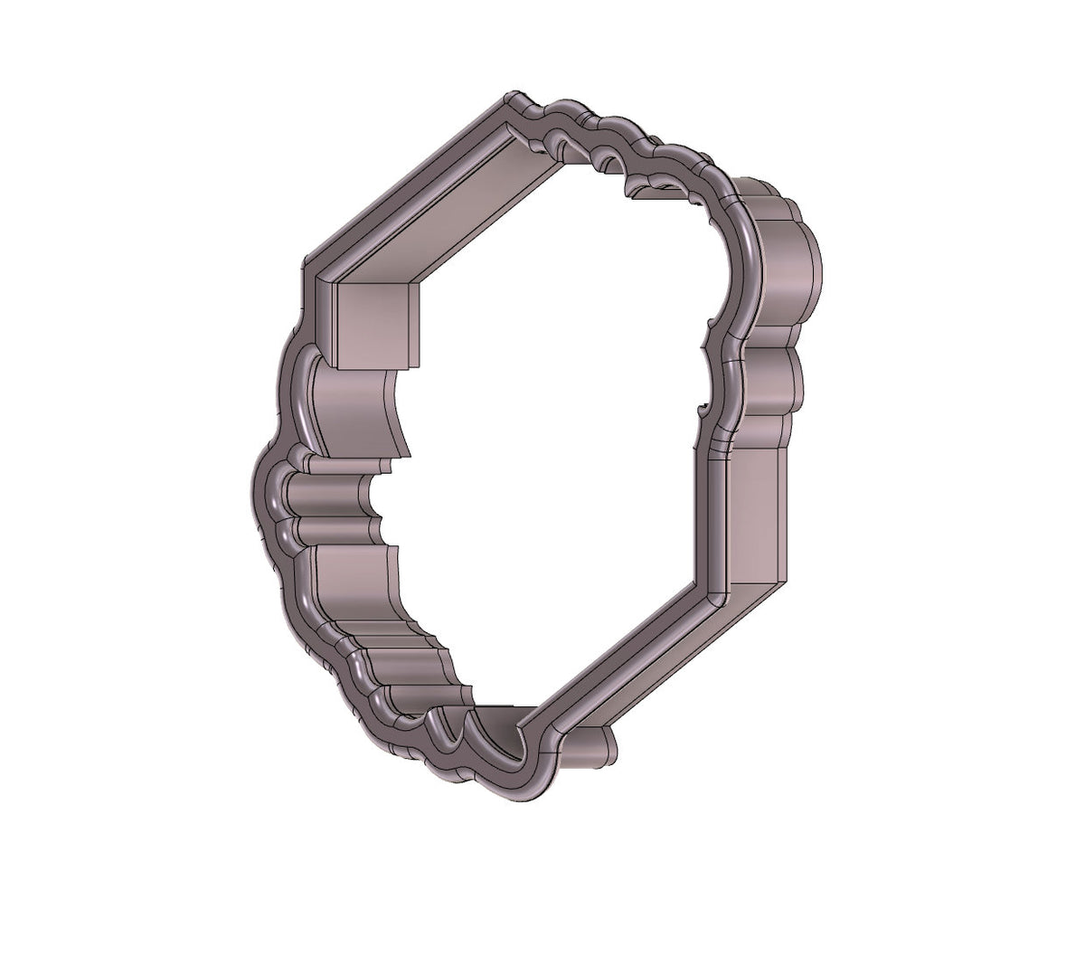 Floral Hexagon Plaque 1 Cookie Cutter
