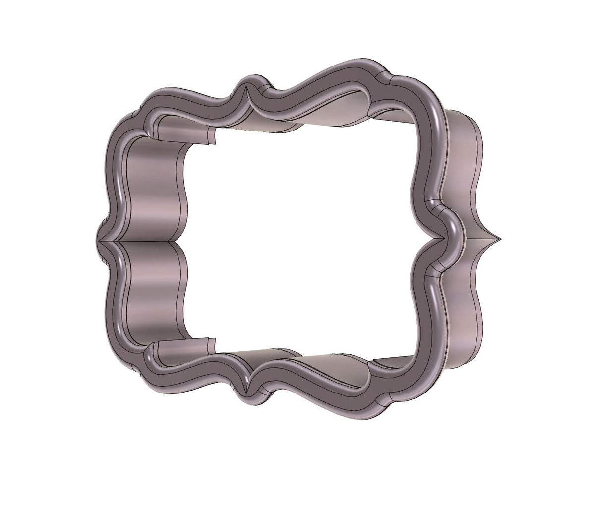 DIGITAL STL Download For Scallop Plaque 14 Cookie Cutter