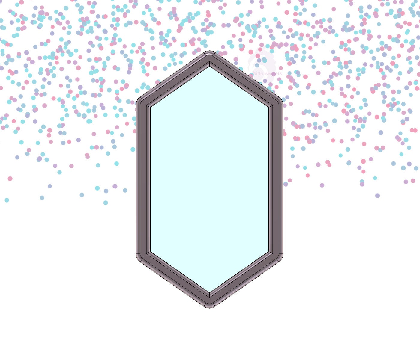 DIGITAL STL Download For Tall Hexagon Plaque 1 Cookie Cutter