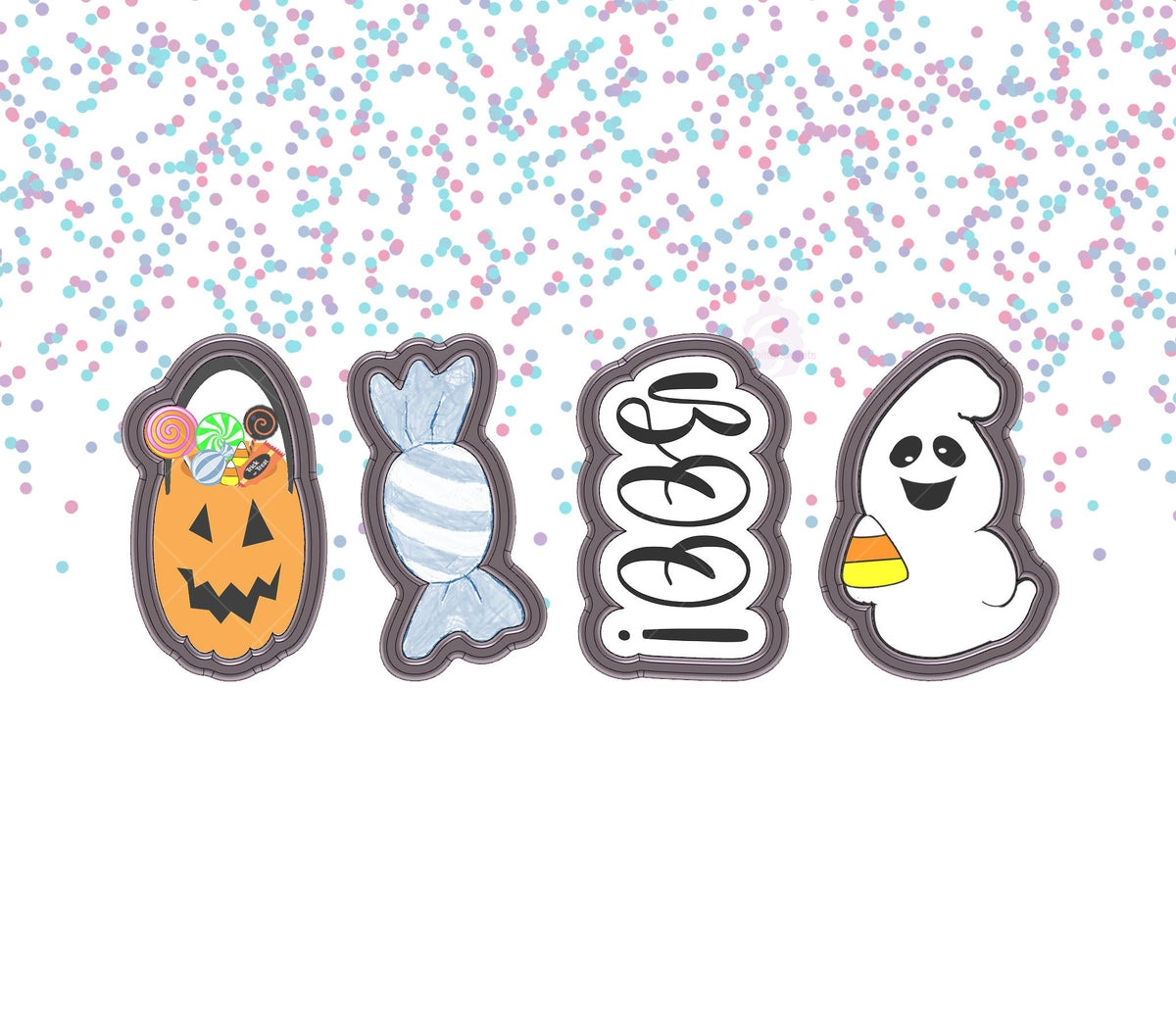 DIGITAL STL Download For Tall Halloween Cookie Cutter Set