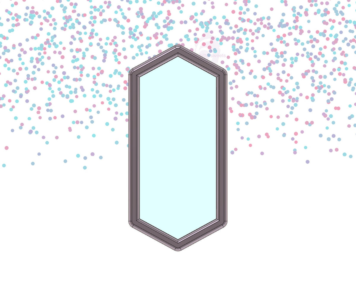 DIGITAL STL Download For Tall Hexagon Plaque 3 Cookie Cutter