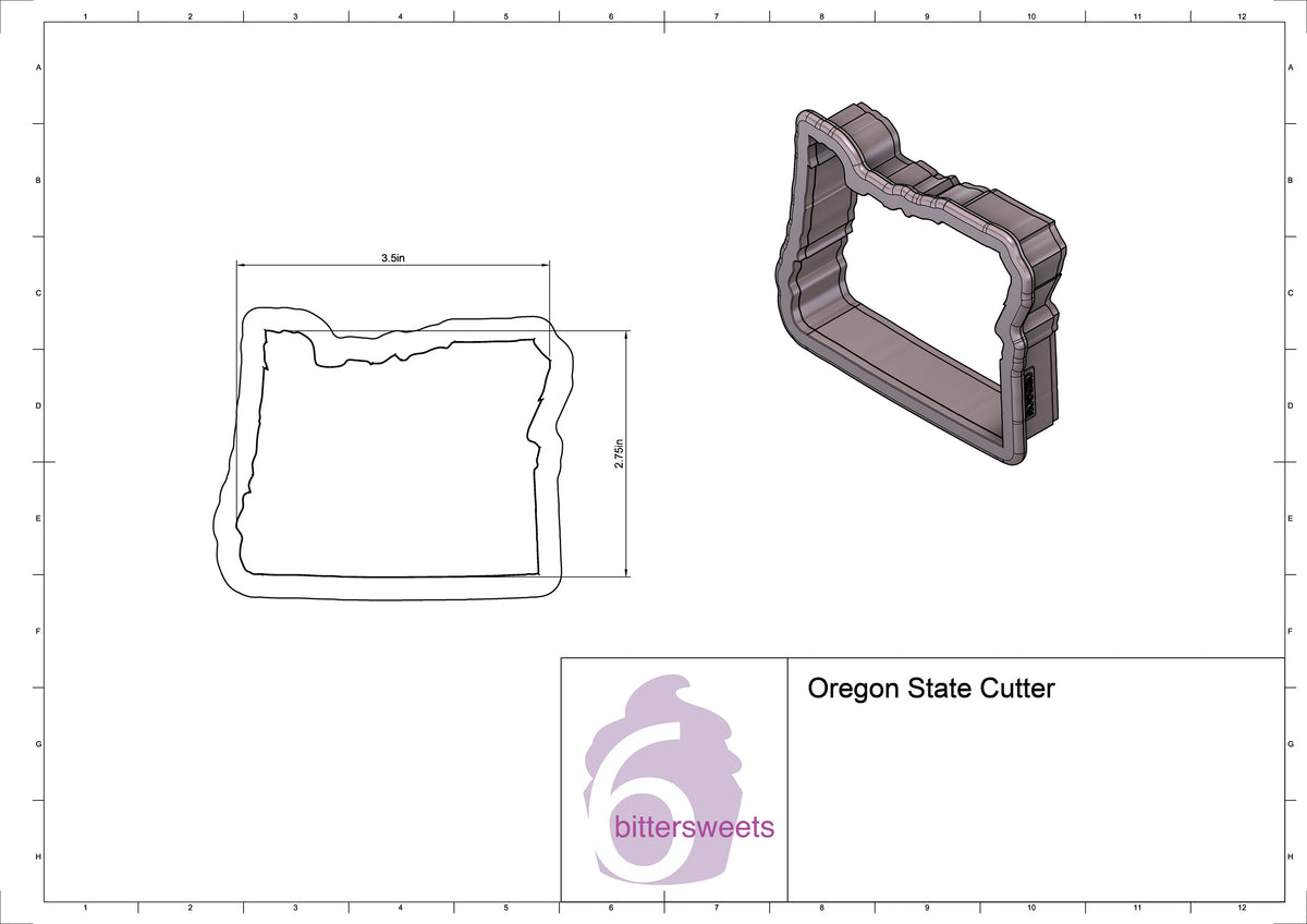 DIGITAL STL Download For Oregon State Cookie Cutter