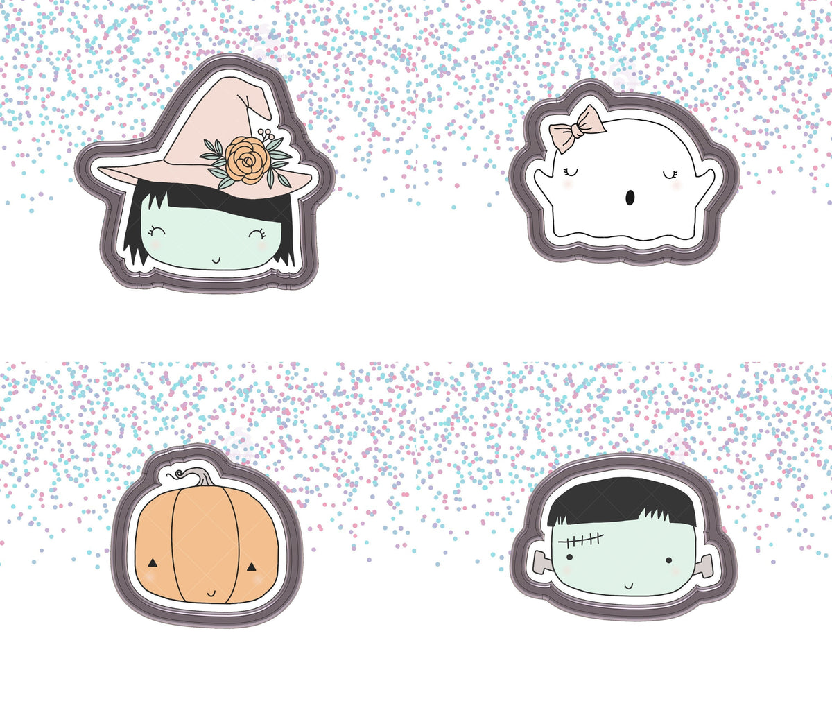 DIGITAL STL Download For Cute Halloween Cookie Cutters