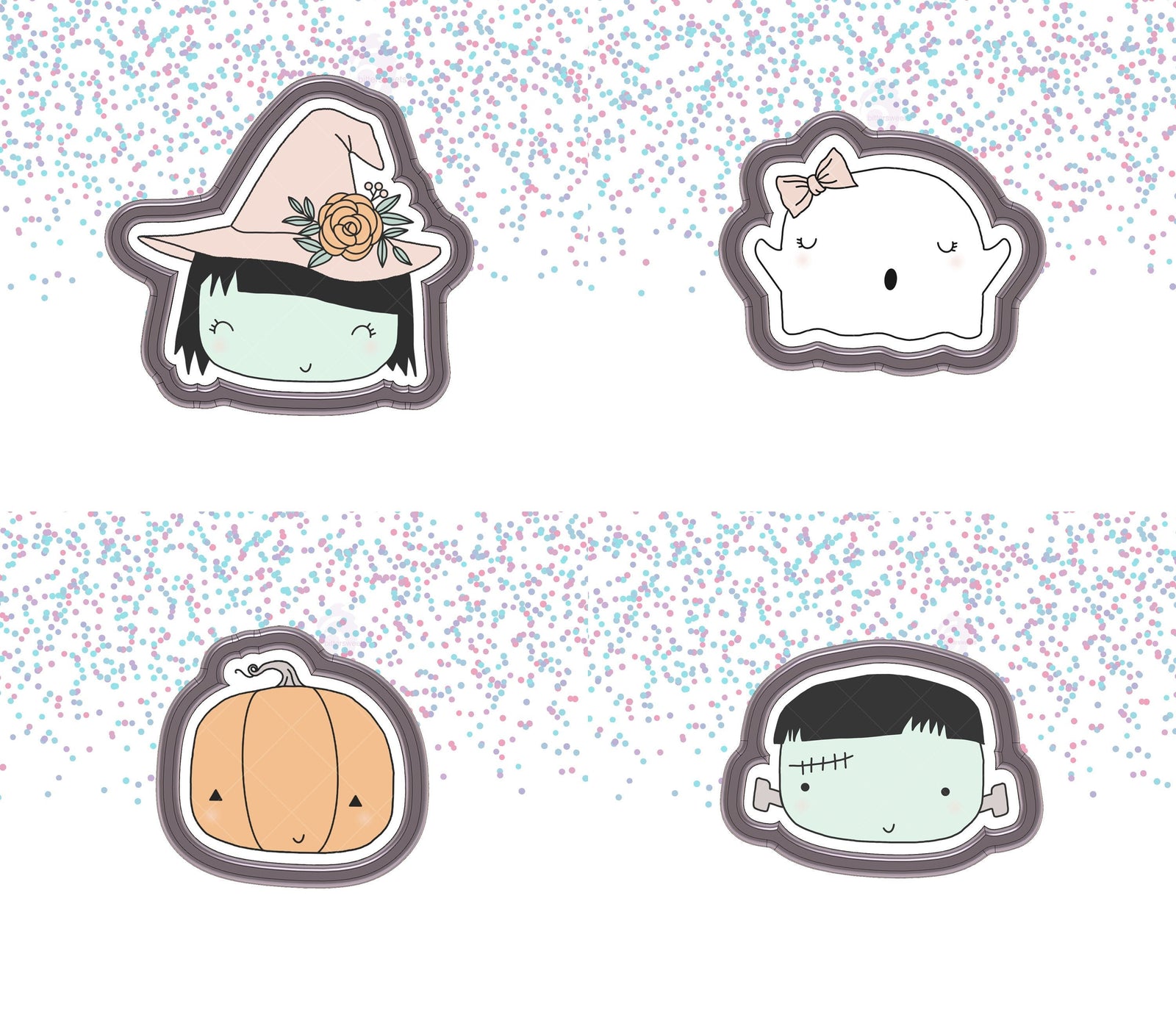 DIGITAL STL Download For Cute Halloween Cookie Cutters