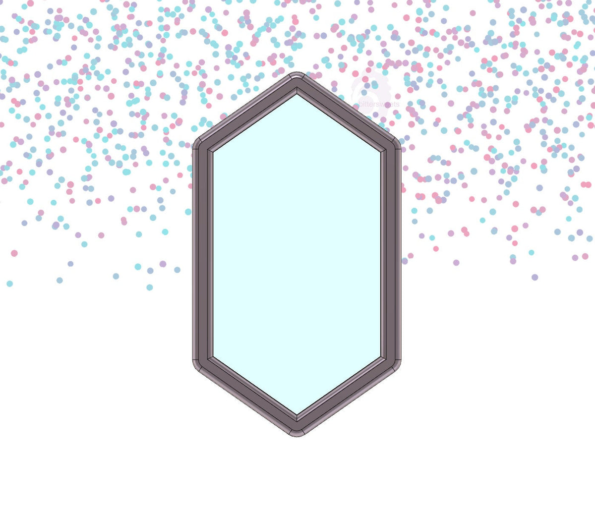 Tall Hexagon Plaque 1 Cookie Cutter